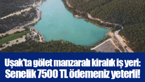 Uşak'ta gölet manzaralı kiralık iş yeri: Senelik 7500 TL ödemeniz yeterli!