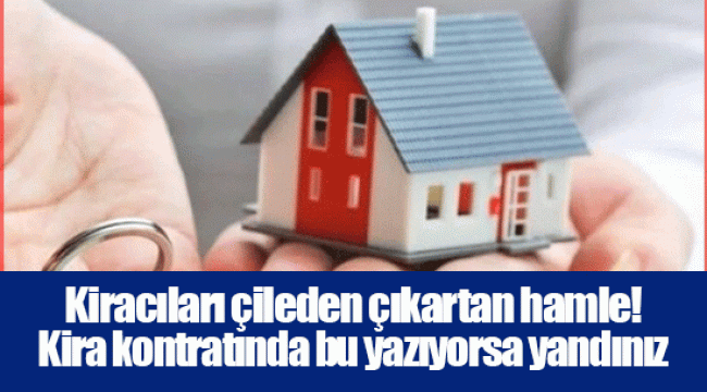 Kiracıları çileden çıkartan hamle! Kira kontratında bu yazıyorsa yandınız