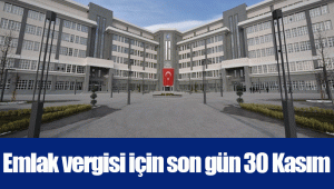 Emlak vergisi için son gün 30 Kasım