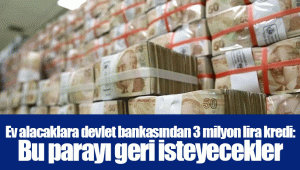 Ev alacaklara devlet bankasından 3 milyon lira kredi: Bu parayı geri isteyecekler