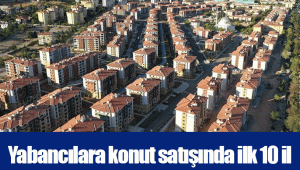 Yabancılara konut satışında ilk 10 il