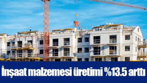 İnşaat malzemesi üretimi %13.5 arttı