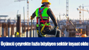 Üçüncü çeyrekte fazla büyüyen sektör inşaat oldu