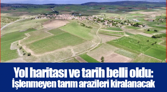 Yol haritası ve tarih belli oldu: İşlenmeyen tarım arazileri kiralanacak