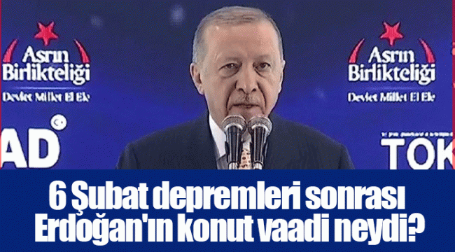 6 Şubat depremleri sonrası Erdoğan'ın konut vaadi neydi?