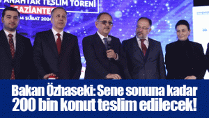 Bakan Özhaseki: Sene sonuna kadar 200 bin konut teslim edilecek!