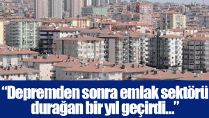 “Depremden sonra emlak sektörü durağan bir yıl geçirdi…”