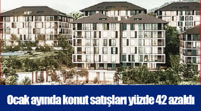 Ocak ayında konut satışları yüzde 42 azaldı