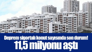 Deprem sigortalı konut sayısında son durum! 11,5 milyonu aştı