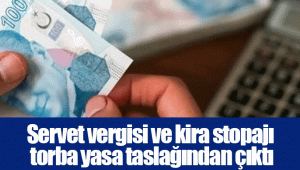 Servet vergisi ve kira stopajı torba yasa taslağından çıktı