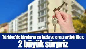 Türkiye'de kiraların en fazla ve en az arttığı iller: 2 büyük sürpriz