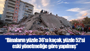 “Binaların yüzde 36’sı kaçak, yüzde 52’si eski yönetmeliğe göre yapılmış”