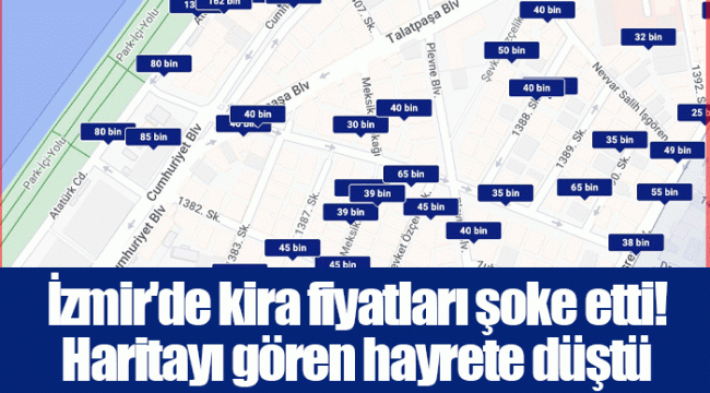 İzmir'de kira fiyatları şoke etti! Haritayı gören hayrete düştü: 200 bin liraya dayandı