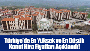 Türkiye'de En Yüksek ve En Düşük Konut Kira Fiyatları Açıklandı!