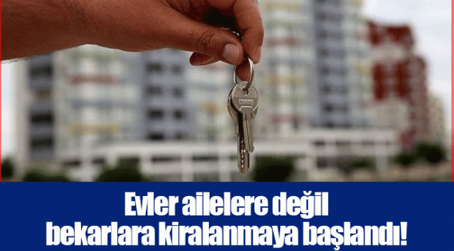 Evler ailelere değil bekarlara kiralanmaya başlandı!