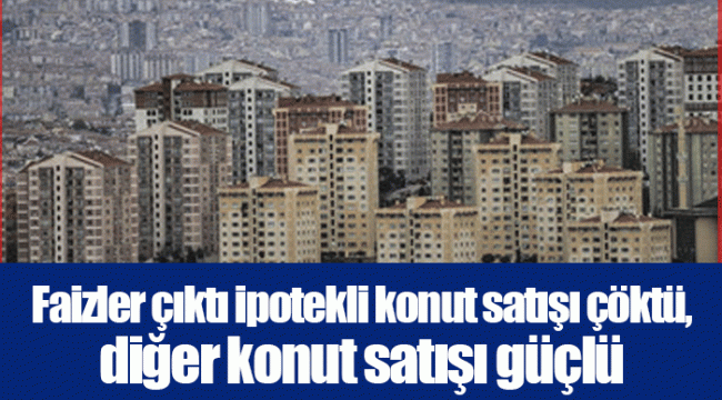 Faizler çıktı ipotekli konut satışı çöktü, diğer konut satışı güçlü