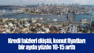 Kredi faizleri düştü, konut fiyatları bir ayda yüzde 10-15 arttı