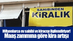 Milyonlarca ev sahibi ve kiracıyı ilgilendiriyor! Maaş zammına göre kira artışı