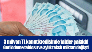 3 milyon TL konut kredisinde faizler çakıldı! Geri ödeme tablosu ve aylık taksit miktarı değişti