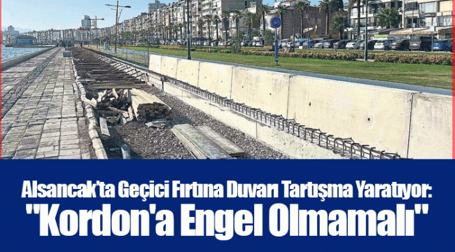 Alsancak’ta Geçici Fırtına Duvarı Tartışma Yaratıyor: 