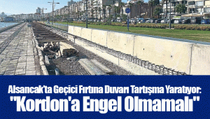 Alsancak’ta Geçici Fırtına Duvarı Tartışma Yaratıyor: 