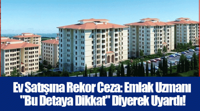 Ev Satışına Rekor Ceza: Emlak Uzmanı 