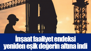 İnşaat faaliyet endeksi yeniden eşik değerin altına indi