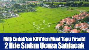 Milli Emlak'tan KDV'den Muaf Tapu Fırsatı! 2 İlde Sudan Ucuza Satılacak