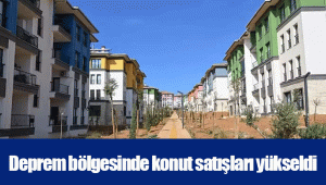 Deprem bölgesinde konut satışları yükseldi