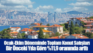 Ocak-Ekim Döneminde Toplam Konut Satışları Bir Önceki Yıla Göre %11,9 oranında arttı