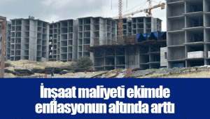 İnşaat maliyeti ekimde enflasyonun altında arttı