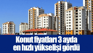 Konut fiyatları 3 ayda en hızlı yükselişi gördü