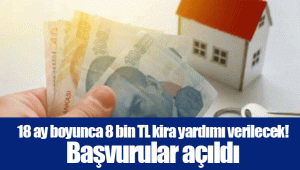 18 ay boyunca 8 bin TL kira yardımı verilecek! Başvurular açıldı