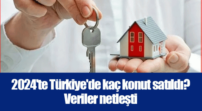 2024'te Türkiye'de kaç konut satıldı? Veriler netleşti .