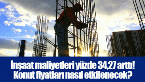 İnşaat maliyetleri yüzde 34,27 arttı! Konut fiyatları nasıl etkilenecek?