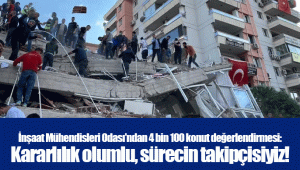 İnşaat Mühendisleri Odası'ndan 4 bin 100 konut değerlendirmesi: Kararlılık olumlu, sürecin takipçisiyiz!