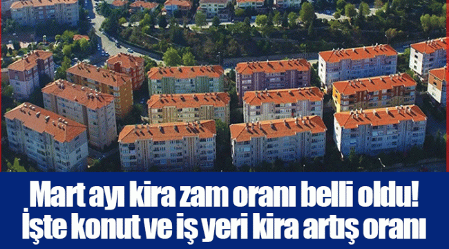 Mart ayı kira zam oranı belli oldu! İşte konut ve iş yeri kira artış oranı